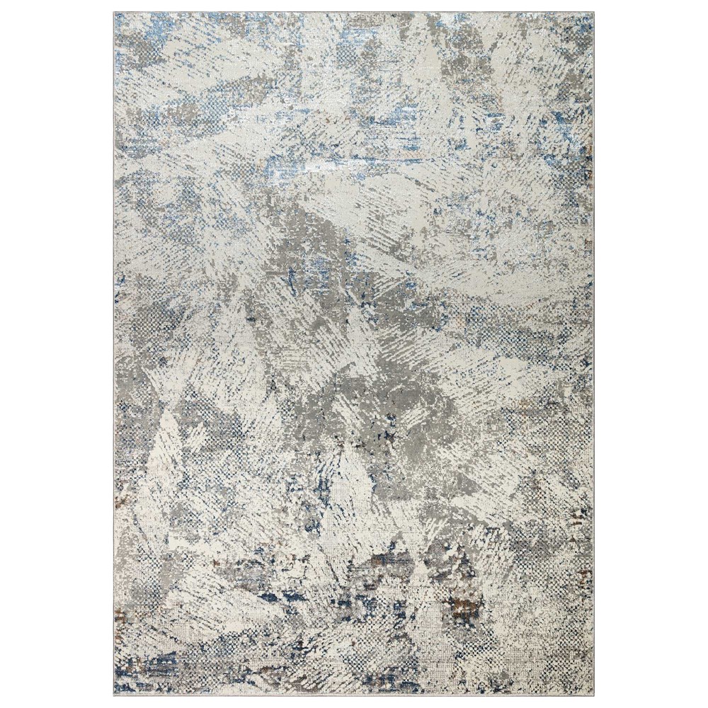 Dalia DAL01 Abstract Rugs in Ivory Blue